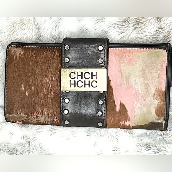 Caroline Herrera LEATHER WALLET vintage - Picture 1 of 15